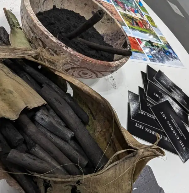 Biochar created by artist Abhijeet Shrivastava
