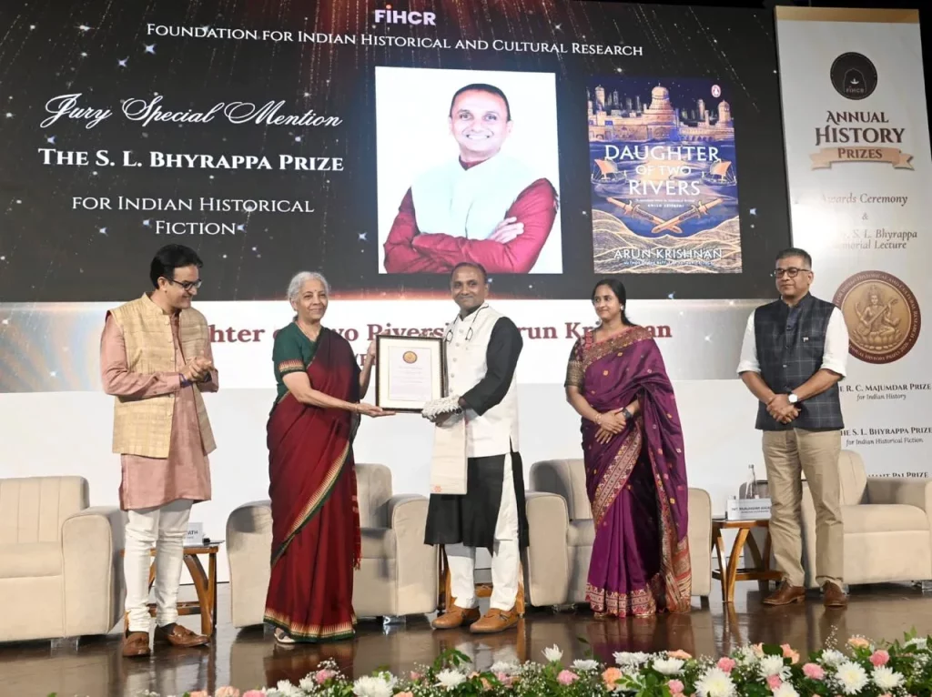Dr Arun Krishnan with Finance Minster of India