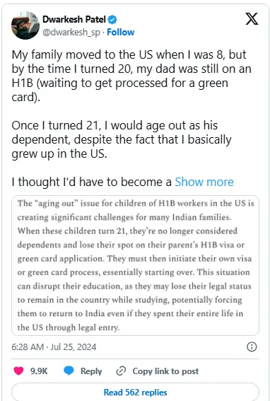 Dwarkesh Patel-Twitter post on immigration