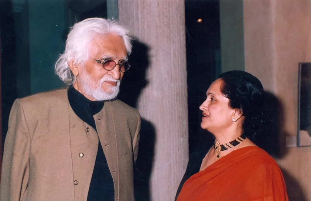 Kalpana Shah with MF Husain