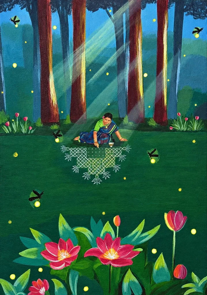 Bala Ayappa's painting 'When was the last time you saw a firefly'